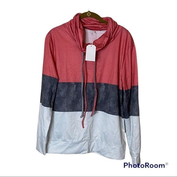 ROTITA Cowl Neck Drawstring Sweatshirt - Picture 3 of 4